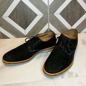 Clarks Atticus Lace Men's Black Nubuck Leather Lace Up Derby Shoes size 7
